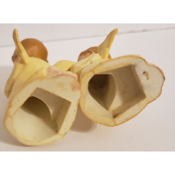 Vintage 1975 Christmas Wilton Praying Plastic Angel Decorations Pair Hong Kong - Picture 8 of 8